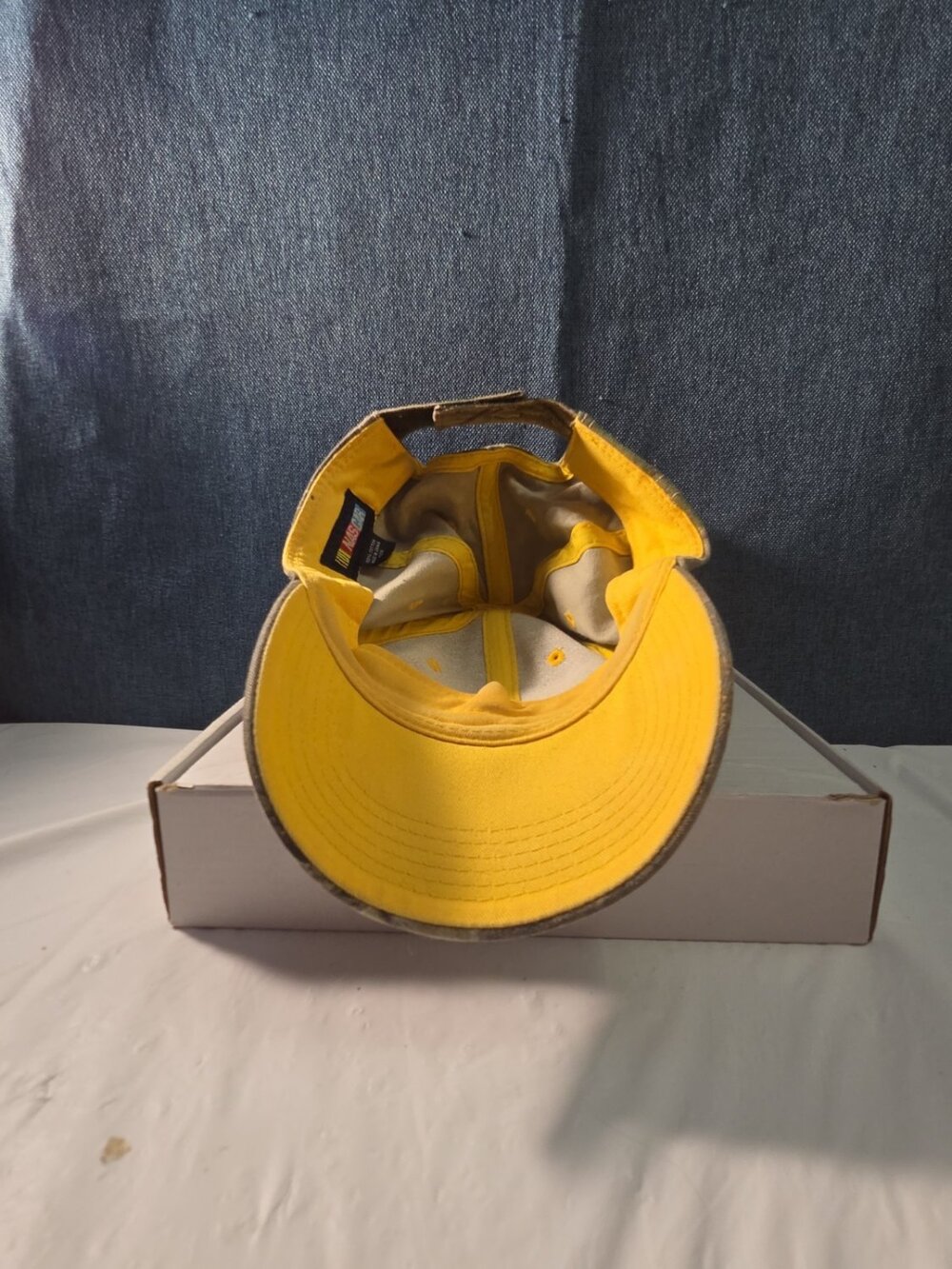 NASCAR Sprint Cup Series Camo Hat Yellow Underbill Adjustable Racing Cap Vintage - Picture 6 of 16